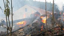 V Chlumu u Svatého Jána nad Malší shořel v sobotu sklad slámy. Škoda přesáhla milion korun