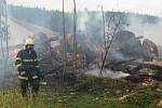 V Chlumu u Svatého Jána nad Malší shořel v sobotu sklad slámy. Škoda přesáhla milion korun