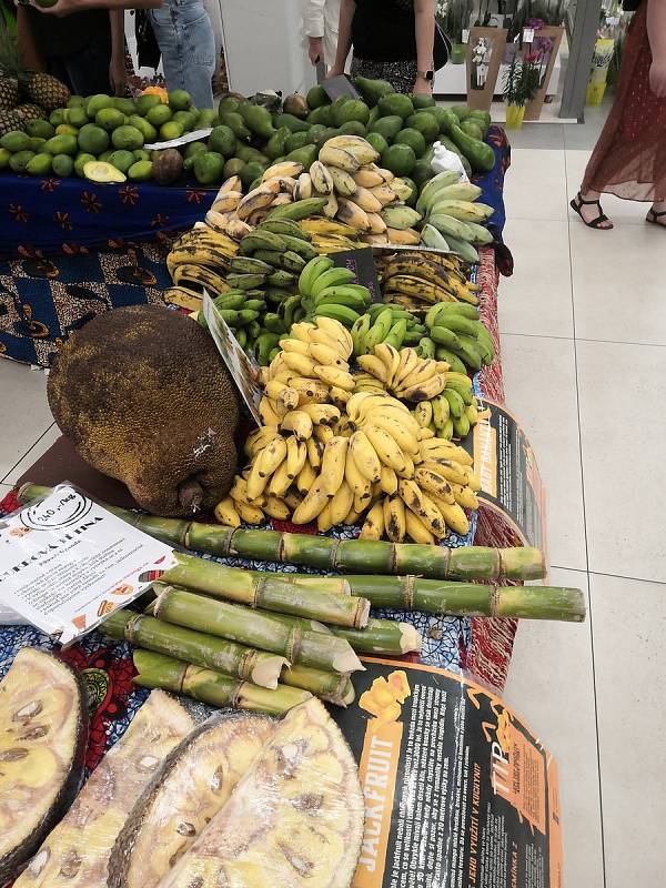 V IGY Centru v Českých Budějovicích se konaly africké trhy s exotickým ovocem a dalším zbožím vonícím dálkami.