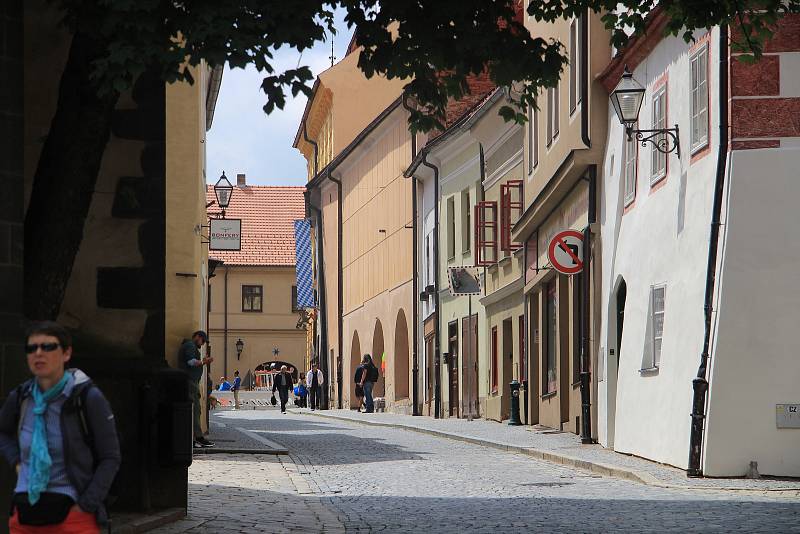 Natáčení filmu Lassie, vrať se v Prachaticích. Foto: Jan Vandlíček