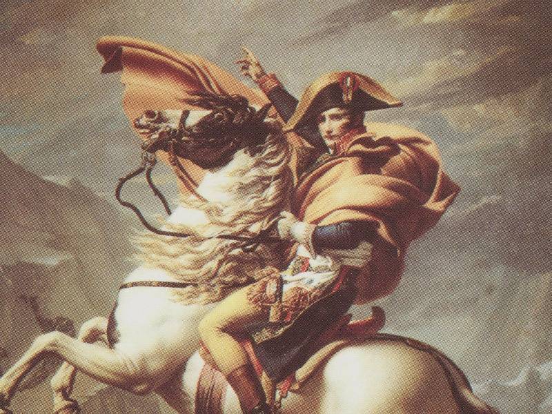 Napoleon přecházející Alpy (Jacques-Louis David 1800)