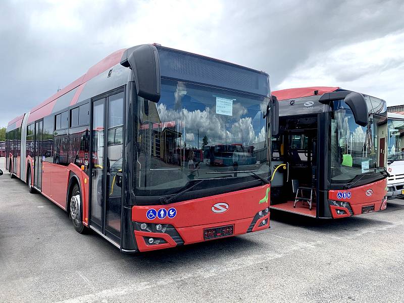 Nové autobusy Solaris Urbino n18 pro budějovickou MHD.