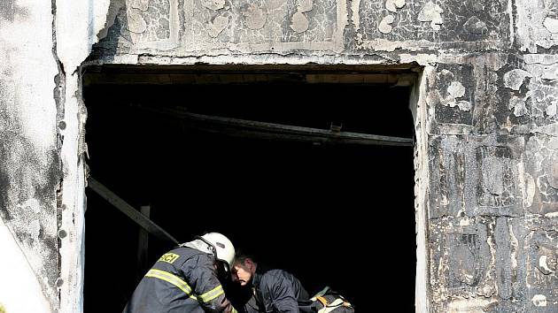 Požár v domě s pečovatelskou službou v Týně nad Vltavou.