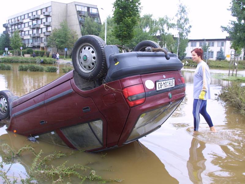 Povodně 2002 v Českých Budějovicích.