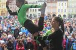 Mezinárodní gymnastické soutěže Eurogym začne v Českých Budějovicích přesně za 101 dní. Na snímku gymnastky ze ZŠ Tučapy.