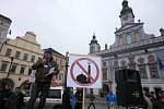 Na českobudějovickou demonstraci "Islám v ČR nechceme" přijeli lidé z Brna, Ústí nad Labem i z Hradce Králové