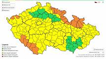 Upřesněná výstraha na závěje, novou sněhovou pokrývku, sněhové jazyky a silný vítr. Sledujte váš region v interaktivní mapě zde: https://www.chmi.cz/files/portal/docs/meteo/om/vystrahy/index.html