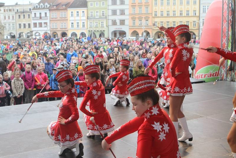 Mezinárodní gymnastické soutěže Eurogym začne v Českých Budějovicích přesně za 101 dní. Na snímku spolek Hlubocké princezny.