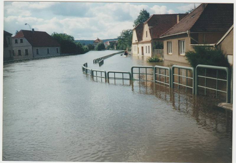 Povodně v Soběslavi 2002. Foto: archiv Pavel Němec