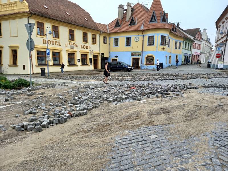 Následky bouřky z 29. června 2022 v Týně nad Vltavou.