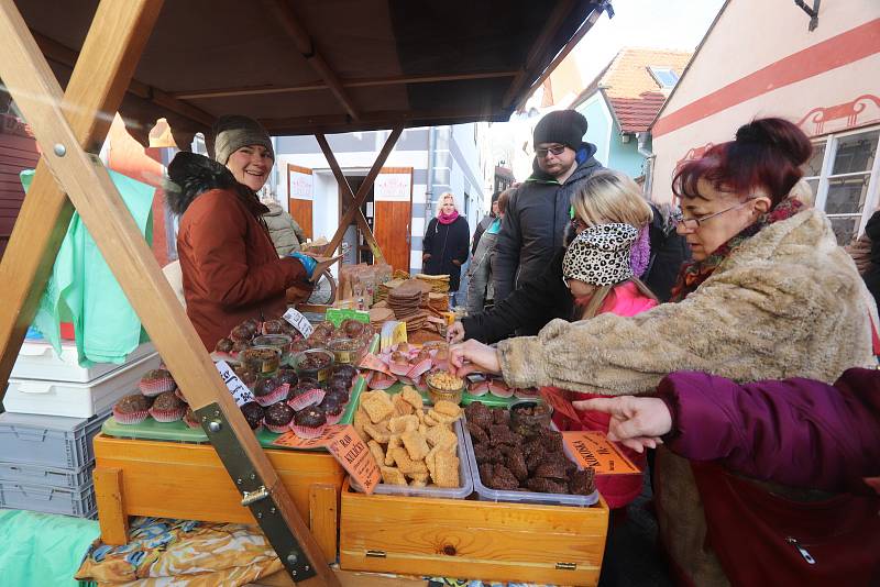 Vánoční Panská ulička v Českých Budějovicích.