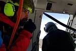 Záchranáři horské služby cvičili v zimních podmínkách v lipenském Ski areálu.