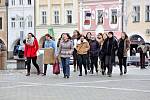 Českobudějovičtí středoškoláci se připojili k celosvětovému studentskému demonstrování za to, aby se politici více starali o zdraví naší planety.