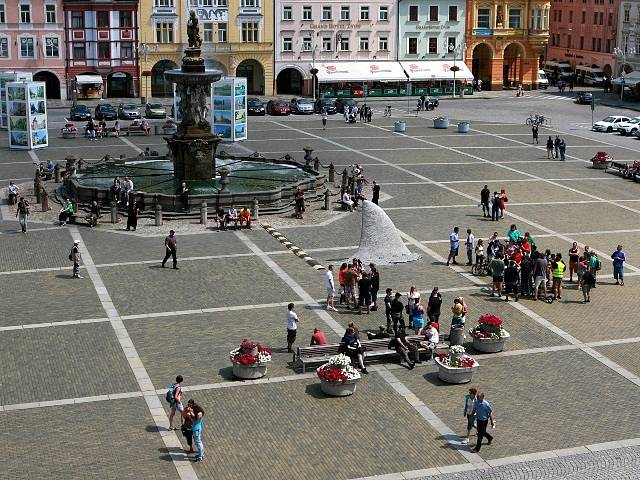 Demonstrace na budějovickém náměstí v sobotu 13. července.