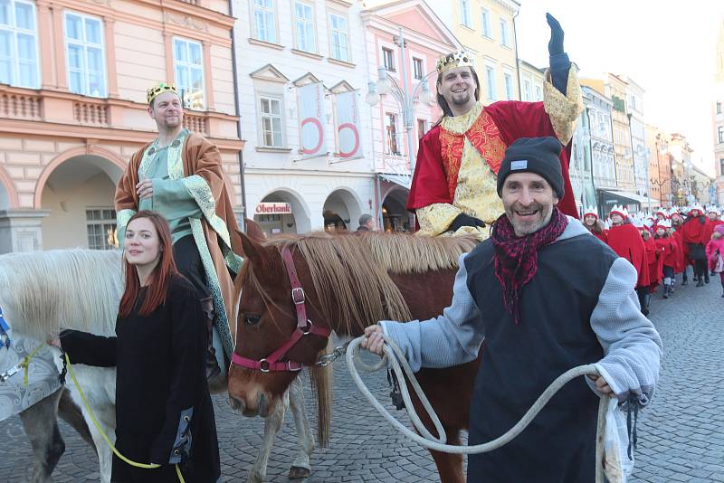 Tříkrálová sbírka na Českobudějovicku.