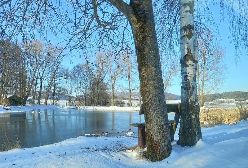 Pondělní ráno na pomezí Českobudějovicka a Českokrumlovska. U nové Vsi.