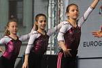 Mezinárodní gymnastické soutěže Eurogym začne v Českých Budějovicích přesně za 101 dní. Na snímku gymnastky z Gymcentrum Merkur