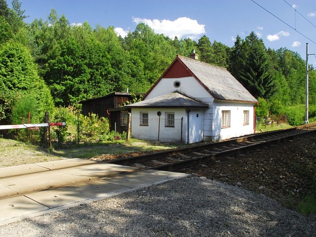 Strážní domek koněspřežky v Chlumci u Českých Budějovic.