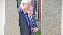 Prezident Miloš Zeman dnes navštívil Kovosvit MAS v Sezimově Ústí.