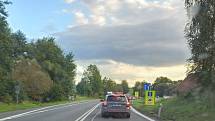 Cestu mezi Budějovicemi a Prahou často komplikují nehody. Na snímku havárie u Bystřice.