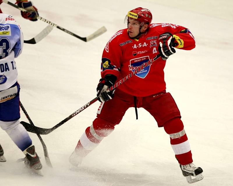 Utkání  Tipsport hokejové extraligy mezi HC Mountfield České Budějovice a HC Kometa Brno