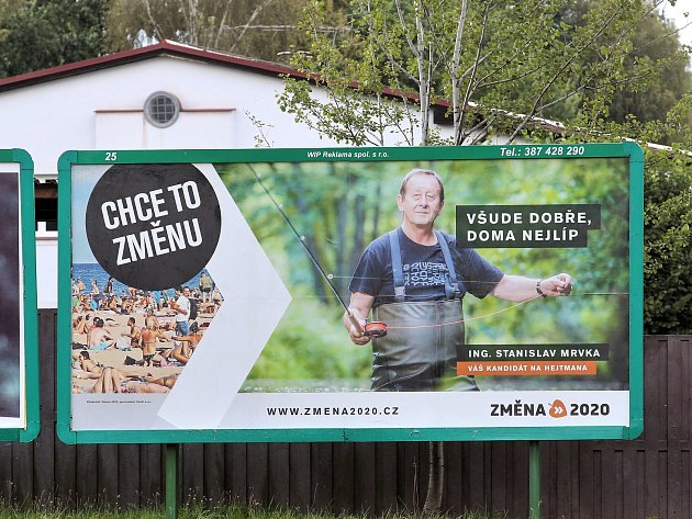 Předvolební billboard Změny 2020. Známka odborníka na marketing: 4.