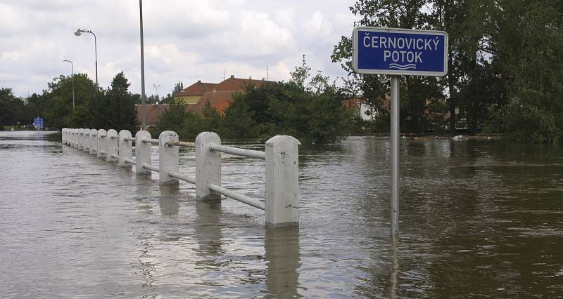 Z povodní v roce 2002 v Soběslavi.