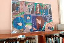 Malované příběhy krumlovské maturantky Alison Clareboatsové uvidíte v budějovické knihovně Na Sadech.
