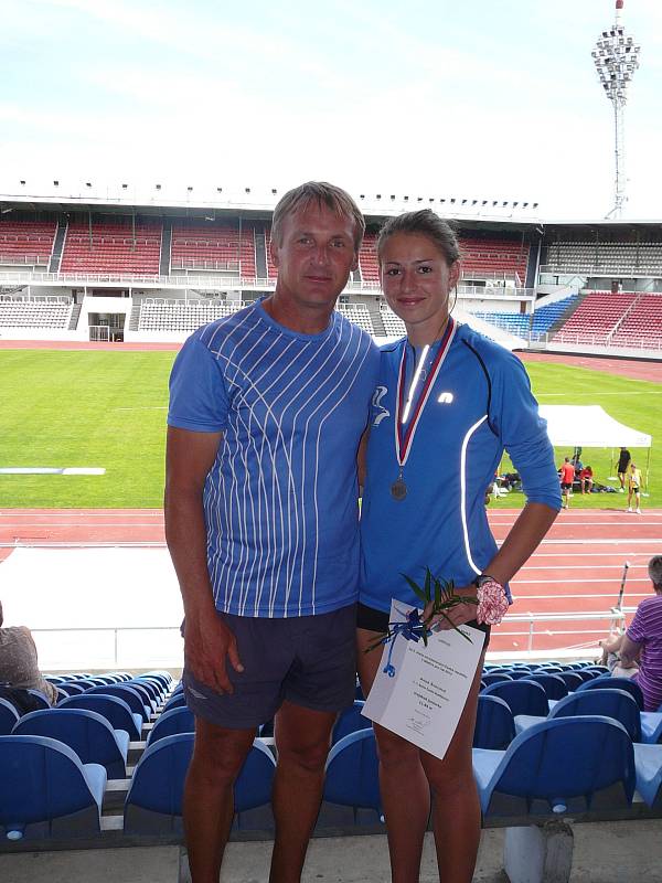 Anna Švecová s trenérem Jiřím Coufem