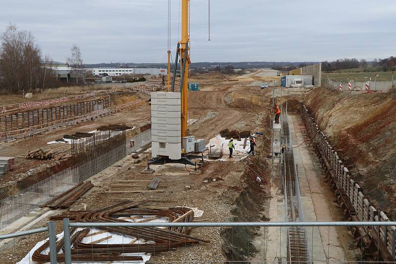 Výstavba dálnice D3 a obchvatu Českých Budějovic,stavba v Suchém Vrbném