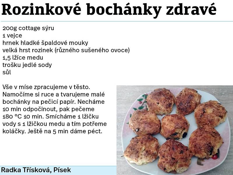 Rozinkové bochánky zdravé.