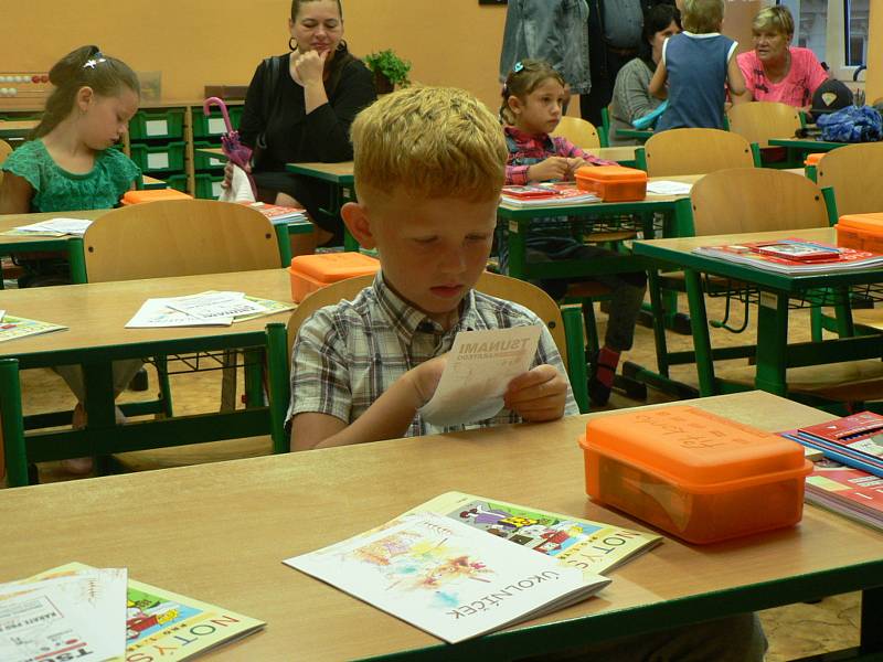 Začátek školy 2. září 2019 v prvních třídách budějovické ZŠ Nová.