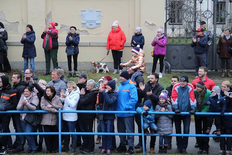 Otužilci na slepém rameni Malše v Českých Budějovicích