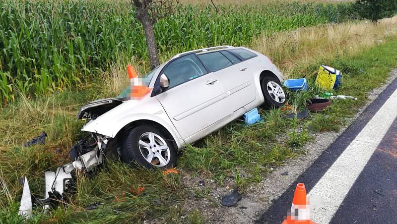 Sobotní nehoda v Břilici, při níž zemřeli tři lidé.