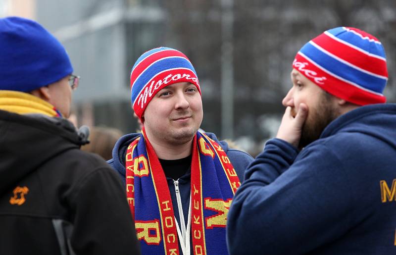 Českobudějovičtí hokejoví fanoušci vyrazili podpořit Motorl do Třebíče