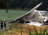 U Überlingenu na Bodamském jezeře se v noci na 2. červenec 2002 srazila dvě letadla. Při tom zahynulo více než 70 lidí. Na snímku je vrak letounu.