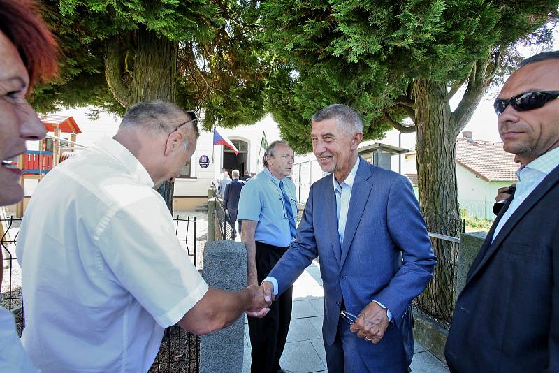 Andrej BAbiš navštívil Jivno u Českých Budějovic.