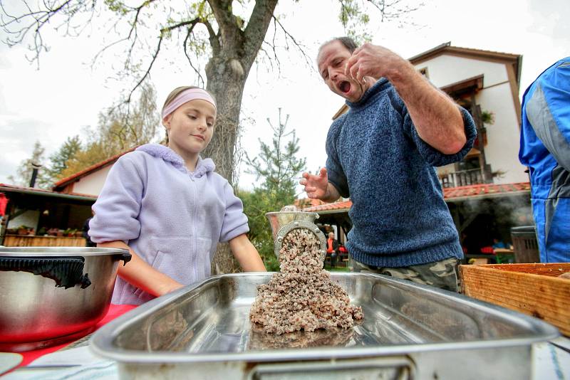 Klasickou českou zabijačku a všechno, co k ní patří, předvedli v sobotu lidem na Borovanském mlýně. Závodilo se i v přípravě nejlepší jitrnice.