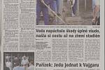 Co jsme psali o povodních ve čtvrtek 15. srpna 2002.