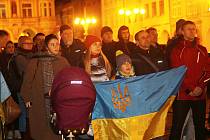 Za Ukrajinu se postavili také Jihočeši. Zemi podpořili ve středu 23. února od 18 hodin na českobudějovickém náměstí.