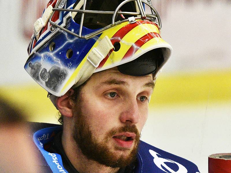 Brankář hokejistů Motoru Jan Strmeň.