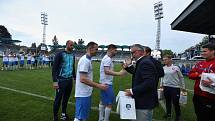 Finále krajského fotbalového poháru Hluboká - Lišov (5:2) na stadionu na Střeleckém ostrově.