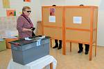 Vltavotýnští vybírají europoslance i ve volební místnosti v budově městského muzea.