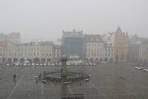 Sněžení 31. března 2020 v Českých Budějovicích předznamenalo mrazivé rekordy, které přišly 1. dubna.