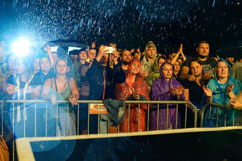Richard Krajčo navzdory dešti bavil diváky na budějovickém výstavišti.