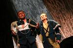 Generální zkouška opery Giuseppe Verdiho Otello - hudebního dramatu velké lásky a nenávistné vášně na Shakespearův námět v českobudějovickém domu kultury Metropol 4.listopadu. Otello, maurský velitel benátské armády / Plamen Prokopiev, Jago, praporečník /
