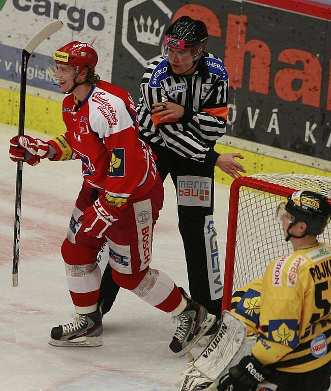 Utkání hokejové Tipsport Extraligy mezi HC České Budějovice a HC Verva Litvínov.