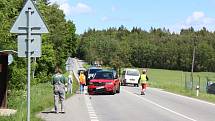 Provoz na trase České Budějovice - Lišov přibrzdila v neděli 24. května 2020 nehoda poblíž samoty Na Klaudě.