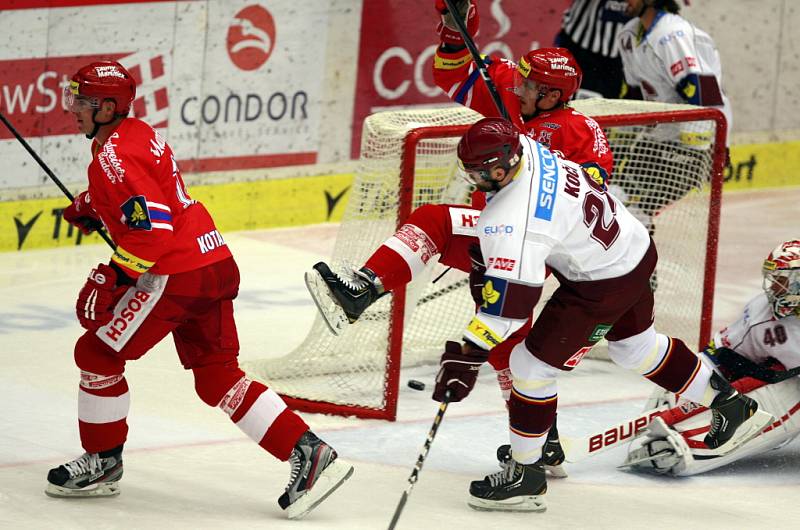 Utkání  Tipsport hokejové extraligy mezi HC Mountfield České Budějovice a HC Sparta Praha