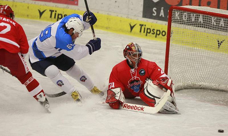 Utkání hokejové Europeantrophy mezi HC Mountfield a HC Plzeň 1929.